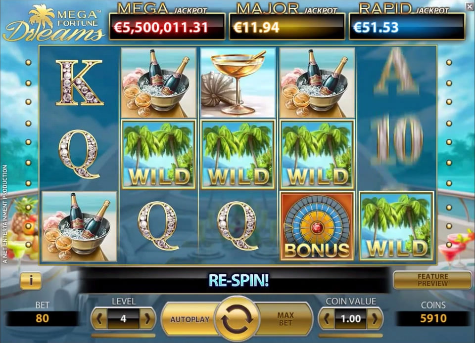 mega fortune dreams slot screenshot
